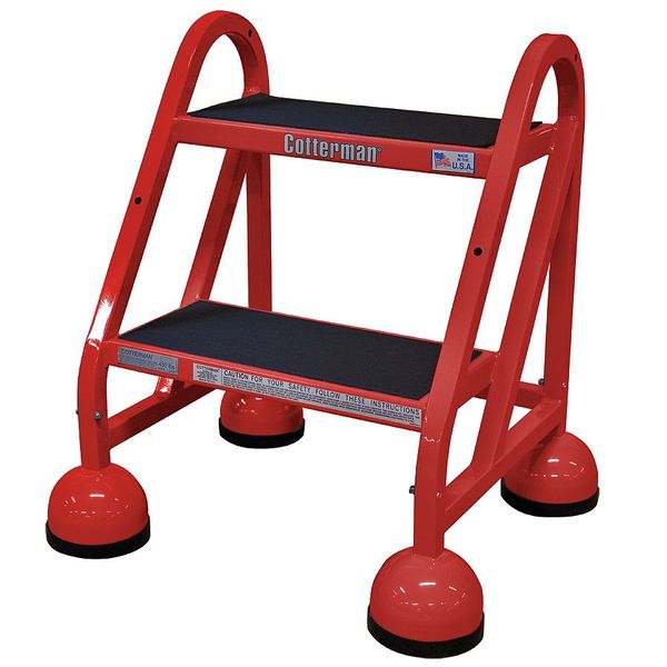 22 in H Steel Rolling Step, 2 Steps