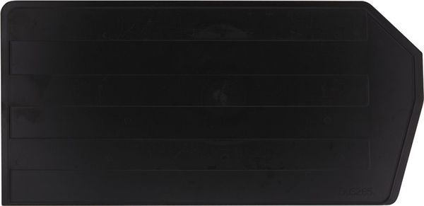 Plastic Divider, Black, 16 in L, 8 in W, 8 in H