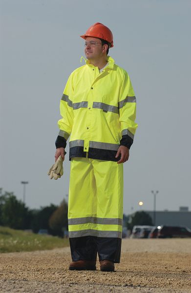 4XL Rain Jacket, Hi-Visibility Lime/Black