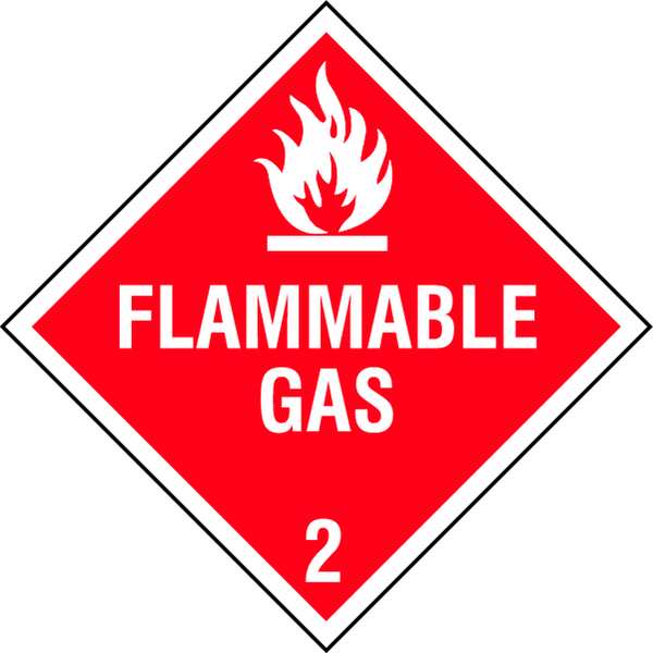 Vhcle Placrd, Flam Gas with Picto, PK10