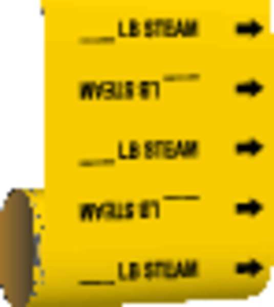 Pipe Marker, _____lb. Steam, Yel, 41483