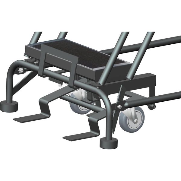 123 in H Steel Rolling Ladder, 9 Steps