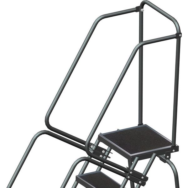 93 in H Steel Rolling Ladder, 6 Steps