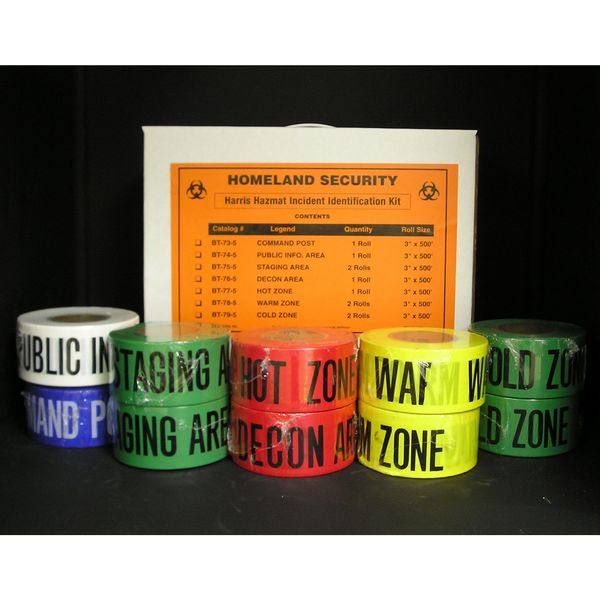 Incident ID Kit, Hazmat, 500 ft x 3 In