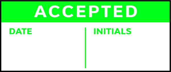 Inspection Label, English, Quality, PK350, TC1-21001