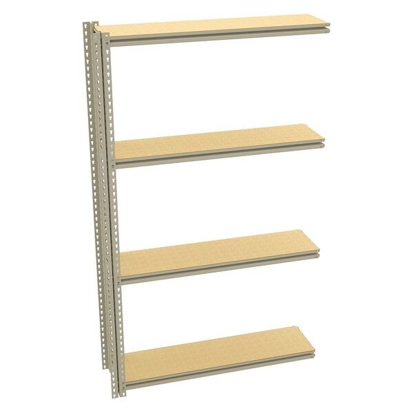 Shelving Add-On Unit, 12 x 48 x84 In, Sand