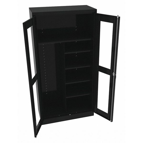 24 ga. ga. Steel Storage Cabinet, 36 in W, 72 in H, Stationary