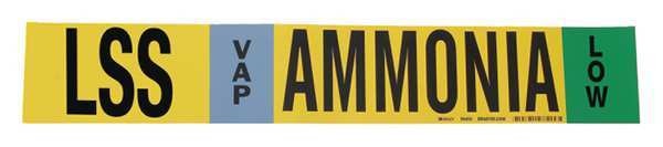 Ammonia Pipe Marker, LSS, 8In and Above, 90453
