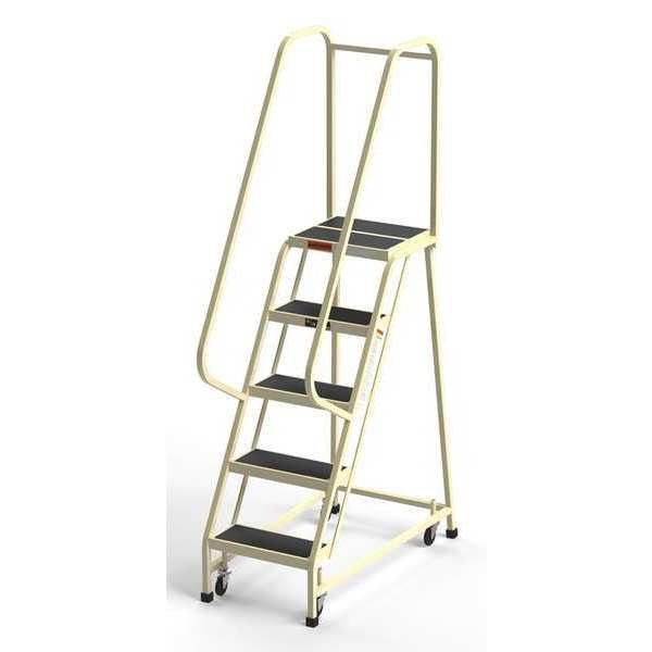 80 in H Steel Rolling Ladder, 5 Steps