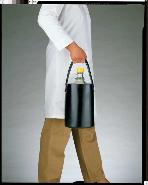 Bottle Carrier, Safety Tote, 7 1/2 In, Blk