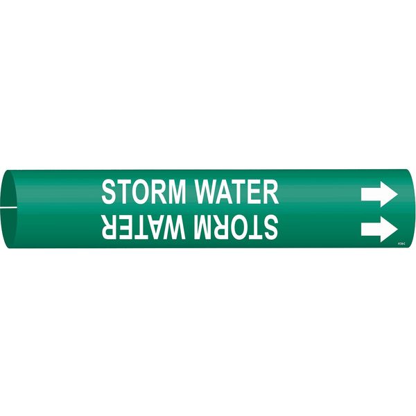 Pipe Marker, Storm Water, 2-1/2to3-7/8 In