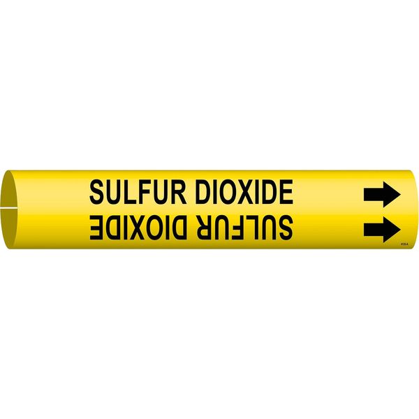 Pipe Marker, Sulfur Dioxide, 3/4to1-3/8 In