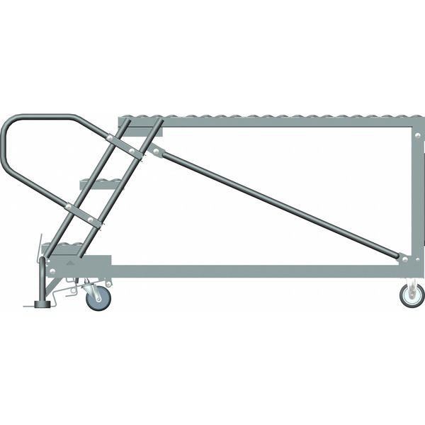 Roll Work Platform, Steel, Single, 30 In.H
