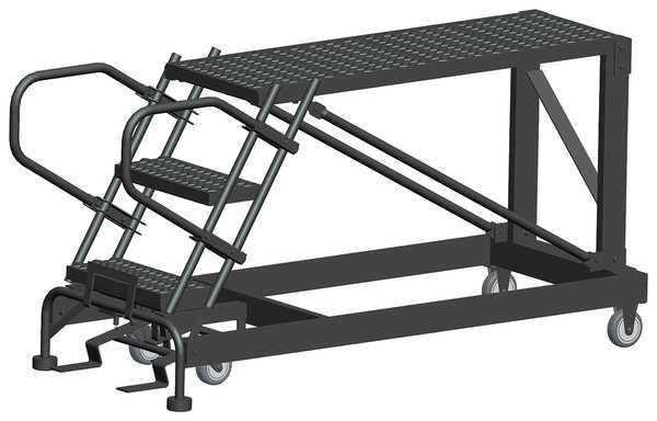 Roll Work Platform, Steel, Single, 30 In.H
