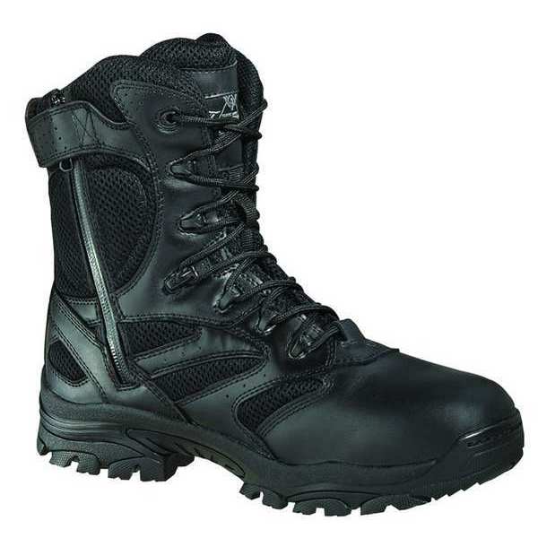 Work Boots, Pln, Ins, Mens, 7W, Black, PR