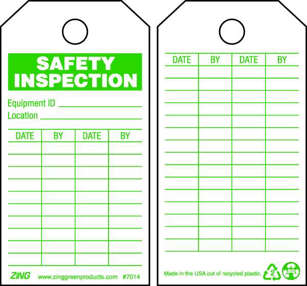 Saf Inspection Tag, 5-3/4 x 3 In, PK10