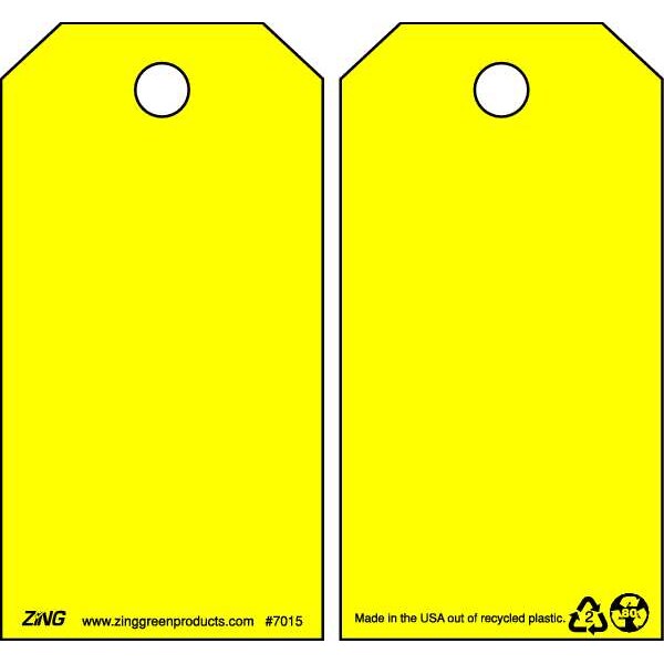 Danger Tag, 5-3/4 x 3 In, Yel, Plstc, PK10