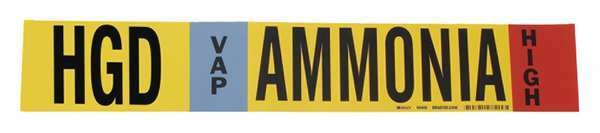 Ammonia Pipe Marker, HGD, 3 to 5In