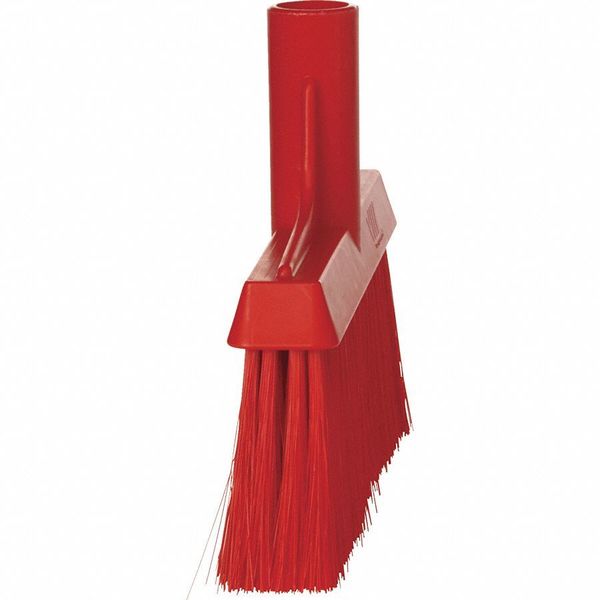9 1/2 in Sweep Face Broom Head, Soft, Synthetic, Red