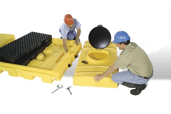 Tank Containment Unit, 65 gal Spill Capacity, 30 lb., Polyethylene