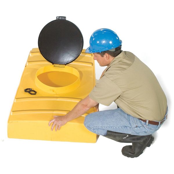 Tank Containment Unit, 65 gal Spill Capacity, 30 lb., Polyethylene