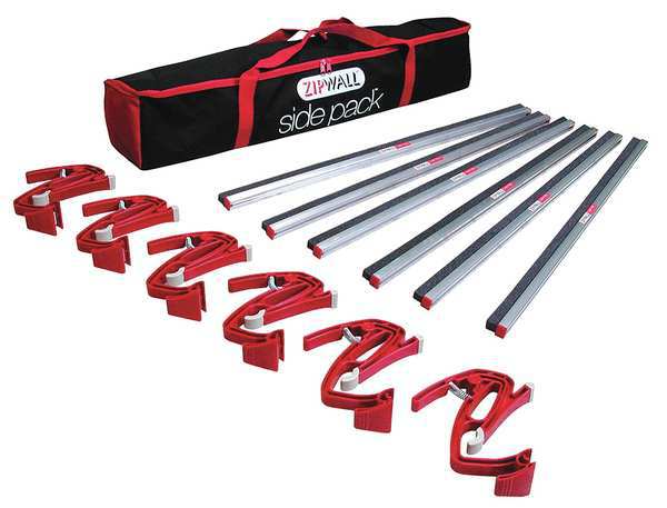 ZipWall Side Pack Kit, With 3 Rail Bar