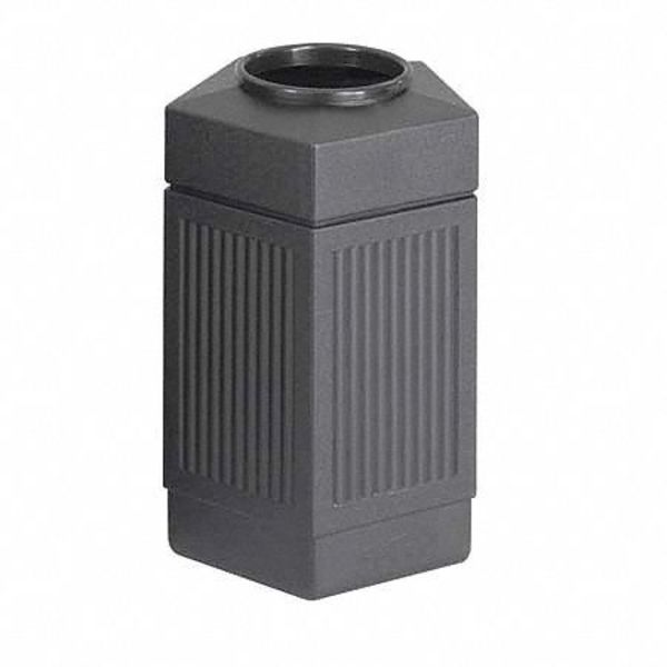 30 gal Pentagon Trash Can, Black, 18