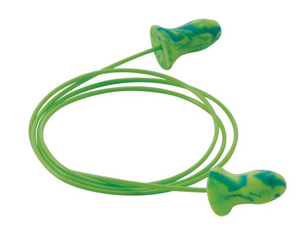 Disposable Corded Ear Plugs, Bell Shape, 28 dB, 100 Pairs