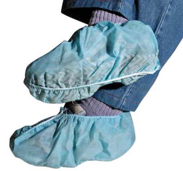 Shoe Covers, SlipResistSole, XL, Blue, PK300