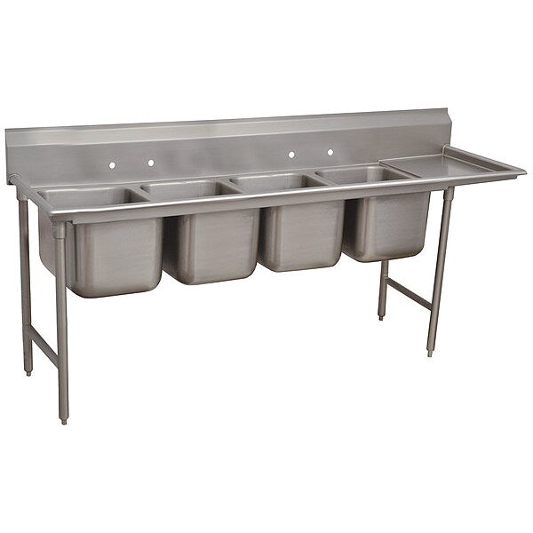 31 in W x 133 in L x 42 in H, Floor Mount, 18 ga. 304 Stainless Steel