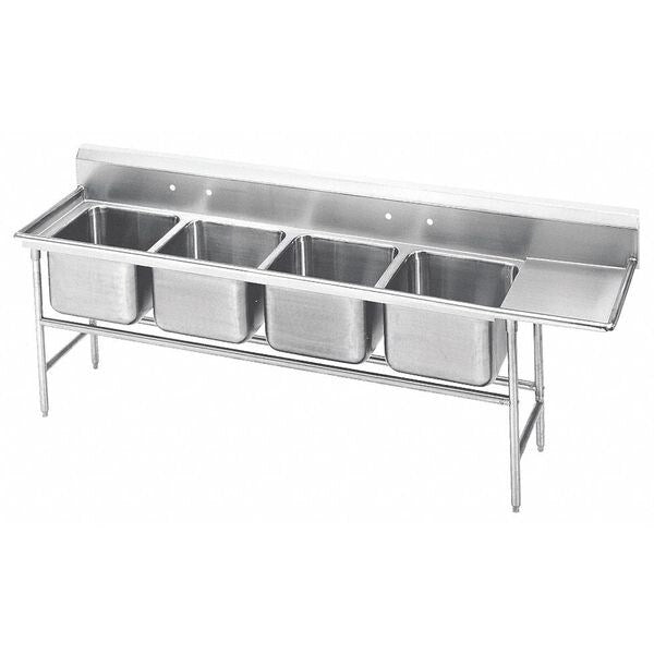 31 in W x 133 in L x 42 in H, Floor Mount, 18 ga. 304 Stainless Steel