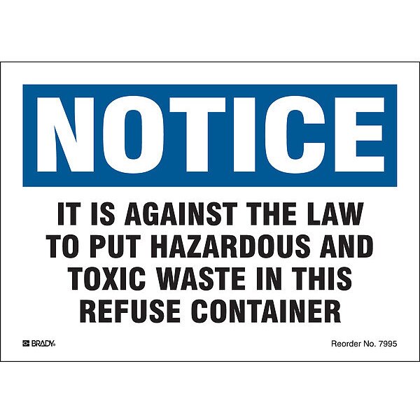 Waste Label, 5 In. H, PK10