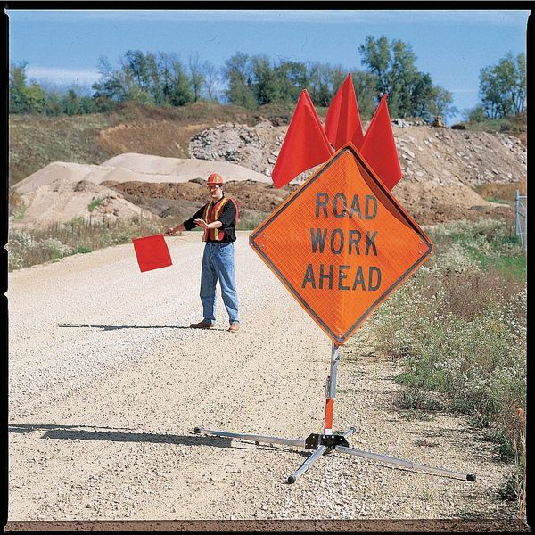 Detour Traffic Sign, 36 in H, 36 in W, Polyester, PVC, Diamond, C/36-EMO-3FH-HD DETOOUR AHEAD
