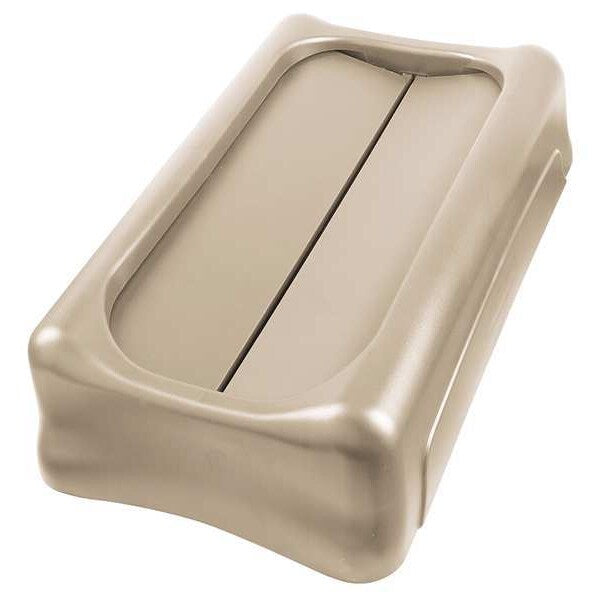 23 gal Swing Trash Can Lid, 11 1/4 in W/Dia, Beige, Resin, 1 Openings