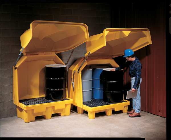 Coverd Drum Spll Cntnmnt Pallet, 54 in. L