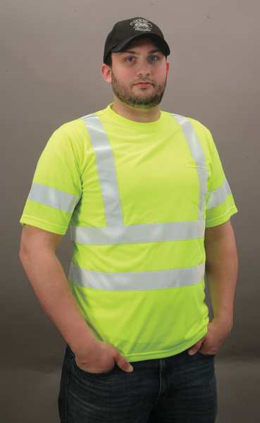 Short Slv T-Shirt, Lime, 100 per PET, 2XL