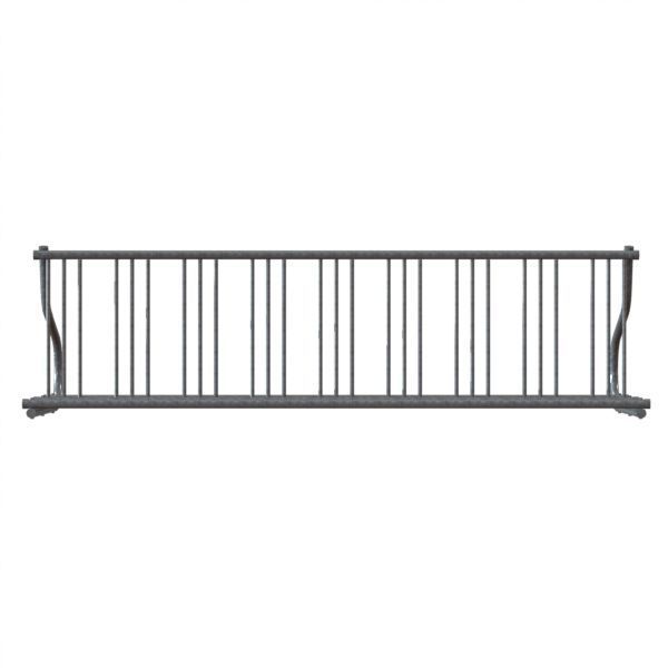 Bike Rack, 2-Sided, 18-Bike, 110 in., Silver