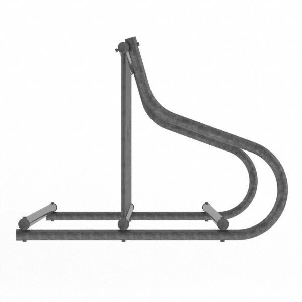 Bike Rack, 2-Sided, 18-Bike, 110 in., Silver