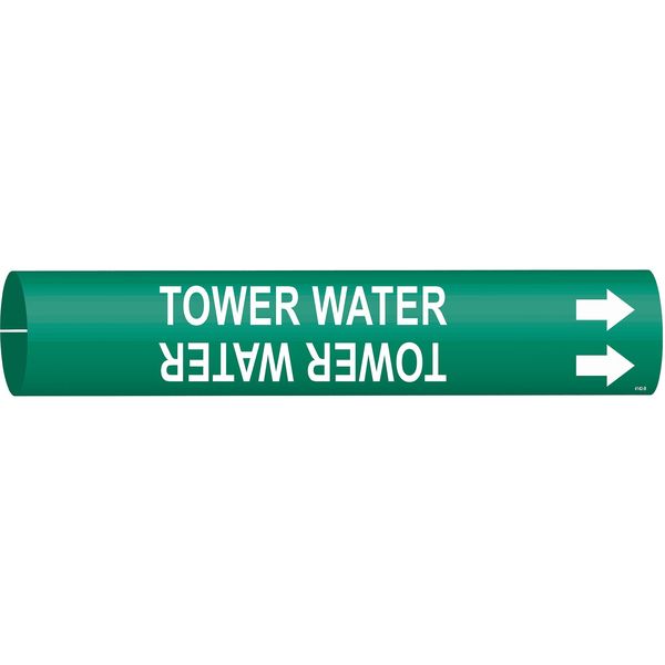Pipe Marker, Tower Water, 1-1/2to2-3/8 In
