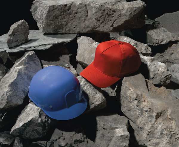 Bump Cap, Baseball, White, 6-7/8 to 7-5/8