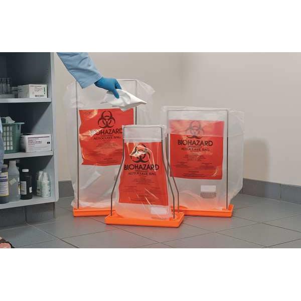 Biohazard Bag Holder, 27-1/8 In. H