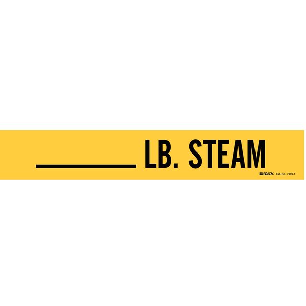Pipe Mrkr, _____lb. Steam, 2-1/2to7-7/8 In