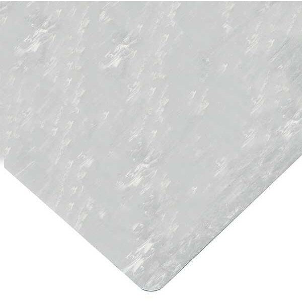 Antifatigue Mat, Gray, 3 ft. L x 2 ft. W, Vinyl Surface With Dense Closed PVC Foam Base, 1/2