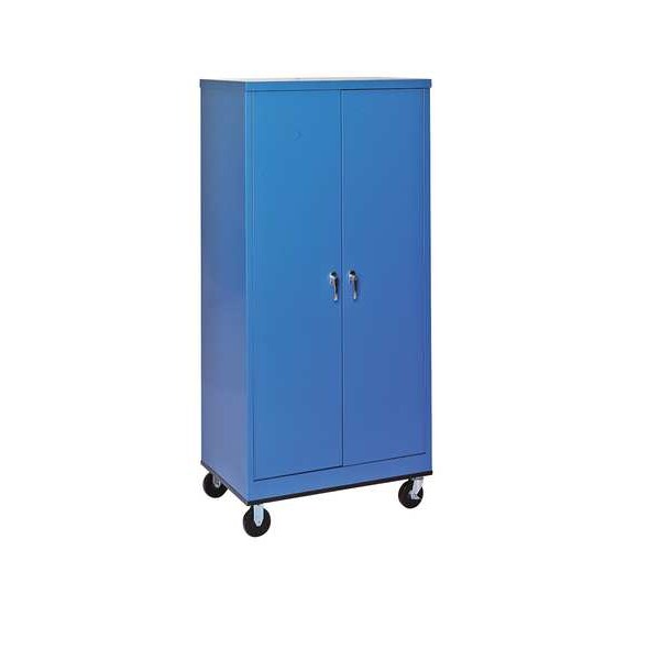 Shelf Storage Bin, Blue, Polypropylene, 17 7/8 in L x 11 1/8 in W x 6 in H, 50 lb Load Capacity