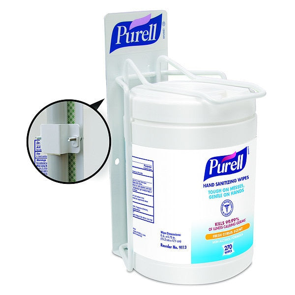 Hand Sanitizing Wipes Pole Clamp for Single Wipes Bracket