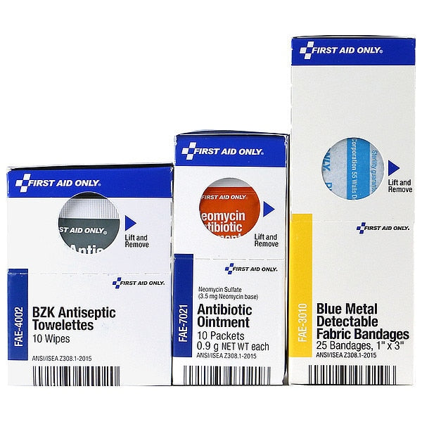 First Aid Kit Refill, White, 8 in H, 6 in W