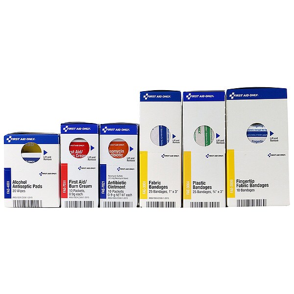 First Aid Kit Refill, White, 8 in H, 6 in W