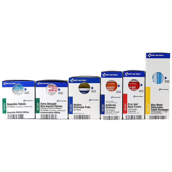 First Aid Kit Refill, White, 8 in H, 6 in W