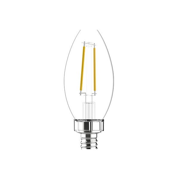 LED, 3.5 W, B10, Candelabra Screw (E12), PK2
