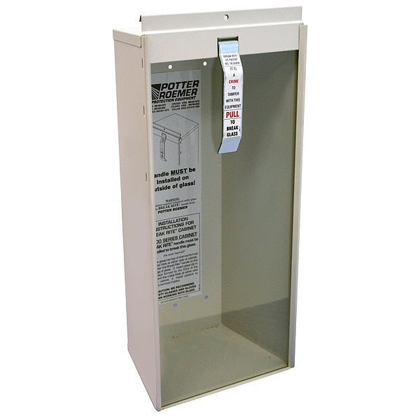 Fire Extinguisher Cabinet, Surface Mount, 19 in Height, 6 lb
